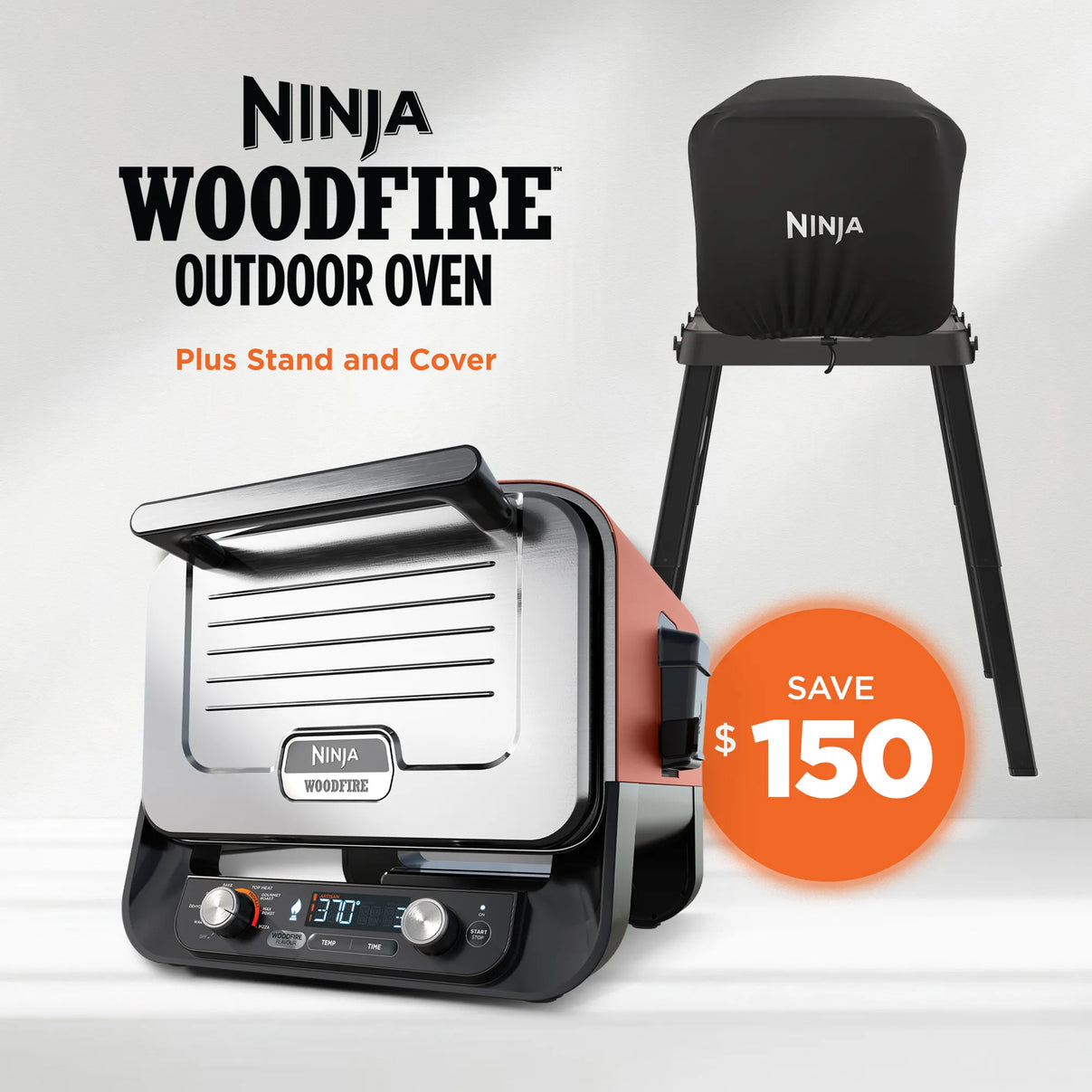 Ninja Woodfire Outdoor Oven Plus Cover & Stand