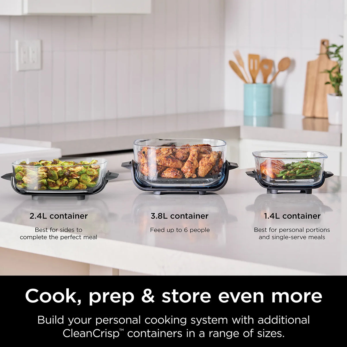 Ninja Crispi 2.3L CleanCrisp Glass Container Pack