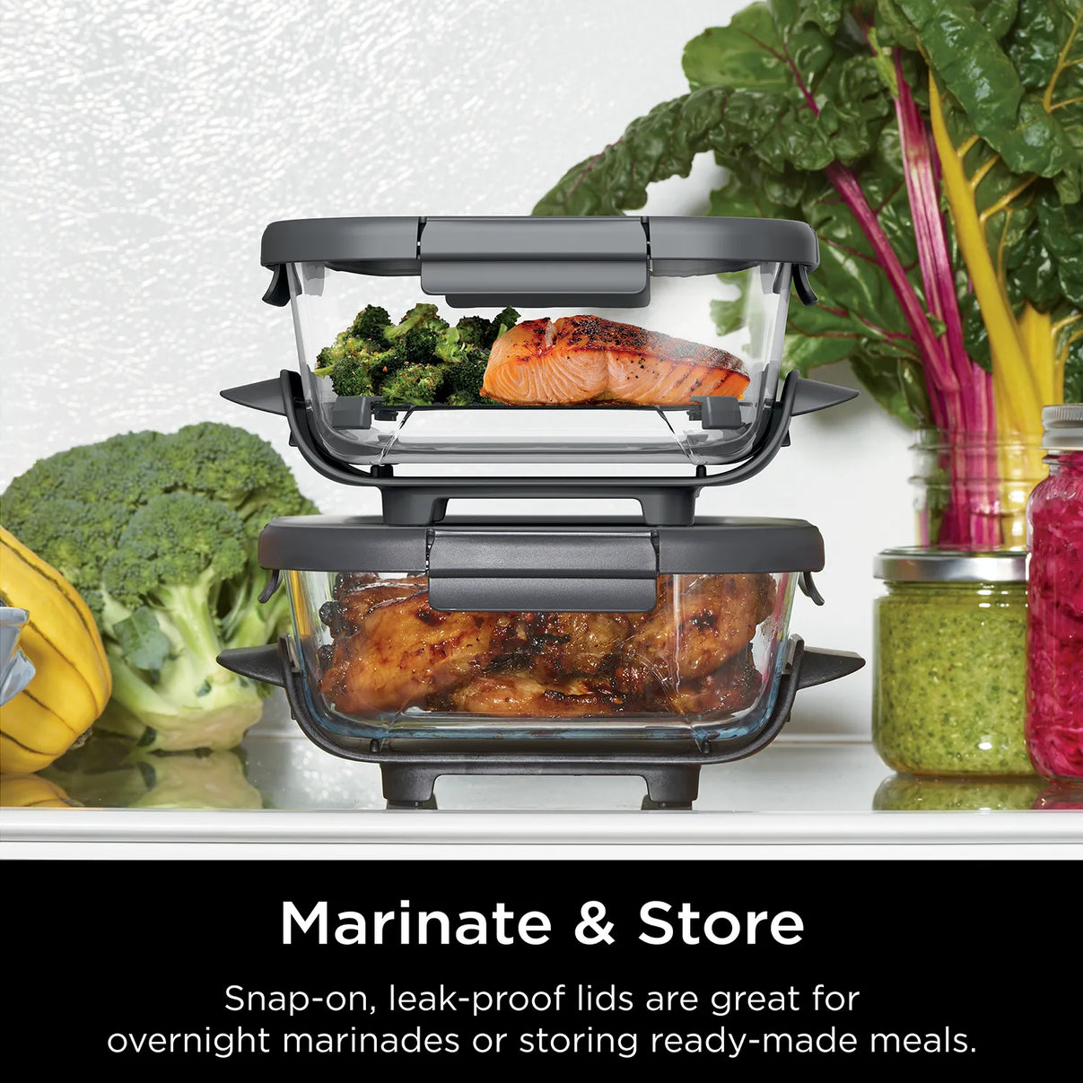 Ninja Crispi 1.4L CleanCrisp Glass Container 2-Pack